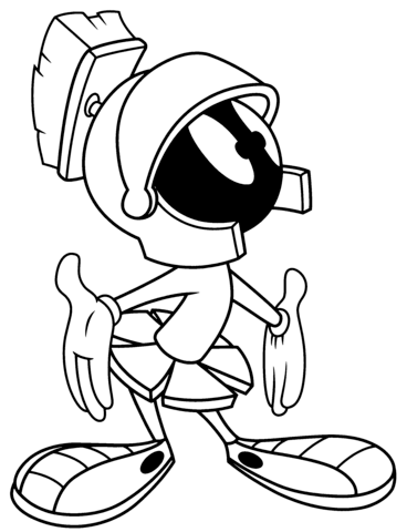 Marvin The Martian Coloring Page